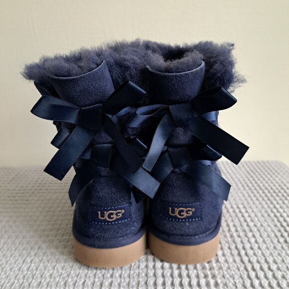 UGG Other - UGG Mini Bailey Bow II Navy Blue Kids Girls 4 Boots